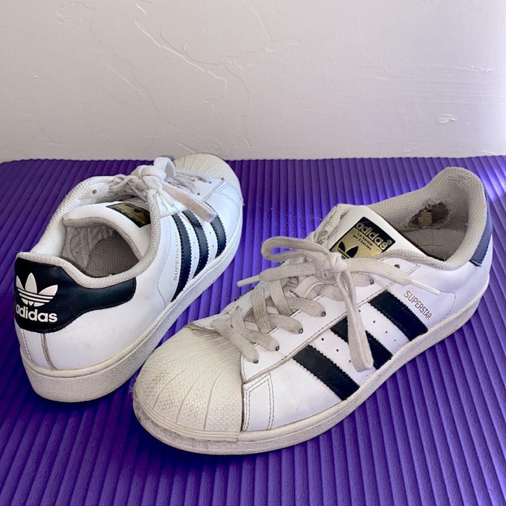 ADIDAS classic superstar worn sneakers